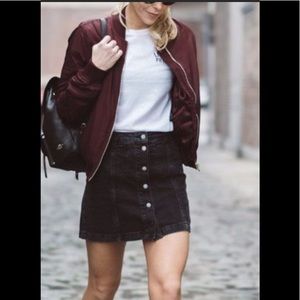 Purple bomber jacket